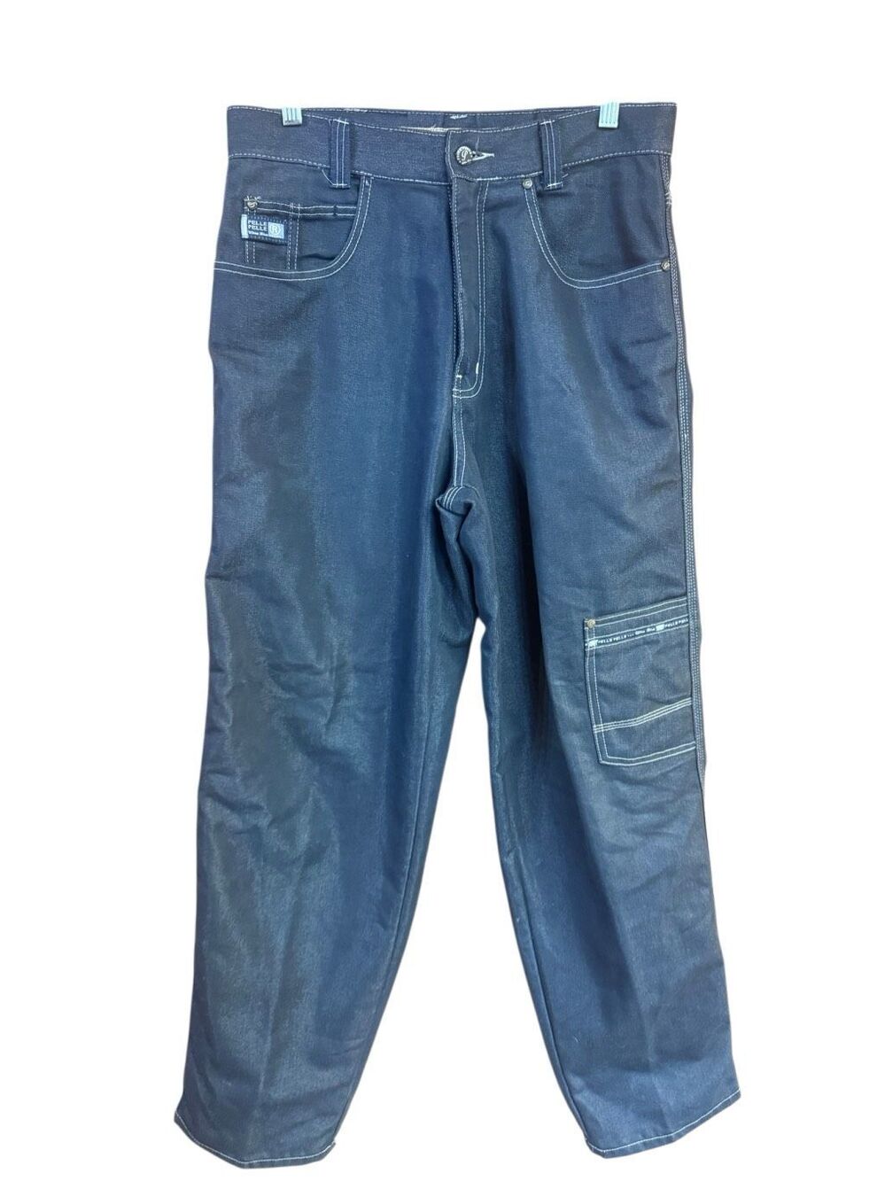 vintage Y2K  Pelle Pelle relaxed, baggy dark wash denim cargo  pants Sz 32/33